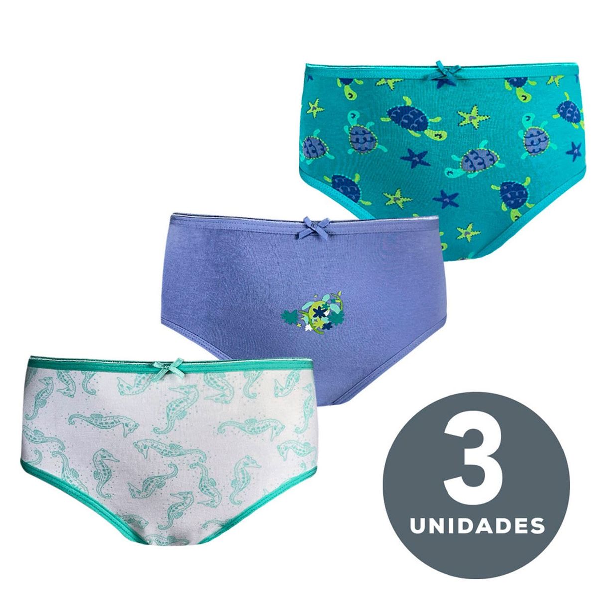 TAIS - Calzón 3 piezas algodón niña