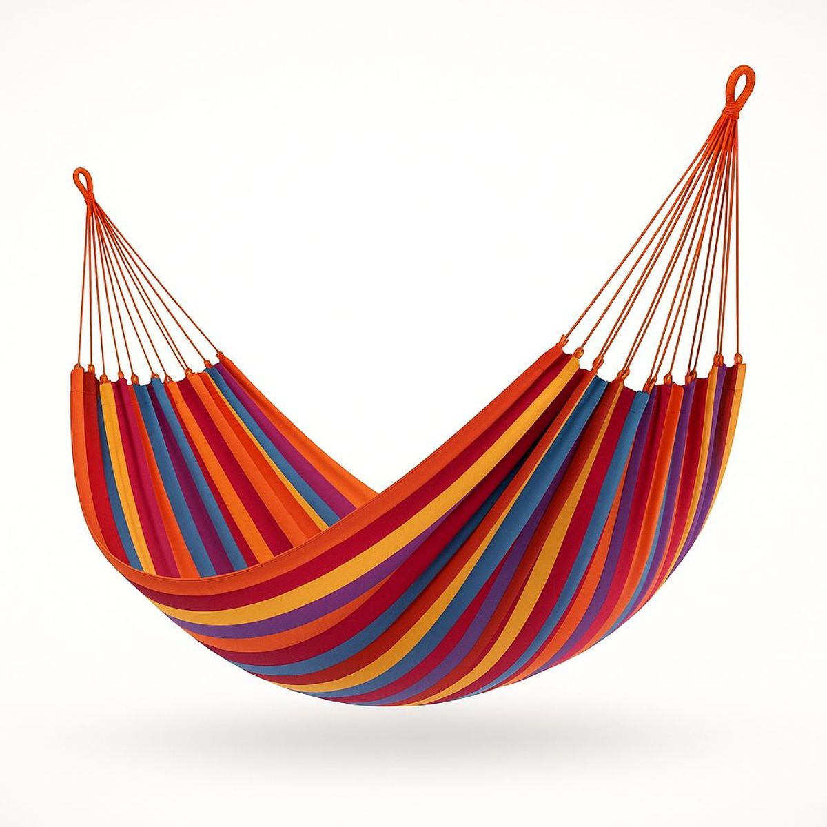 GENERICO - Hamaca Colgante 2 Plazas Multicolor 100% Algodón - Tejido 150x150cm - 200kg
