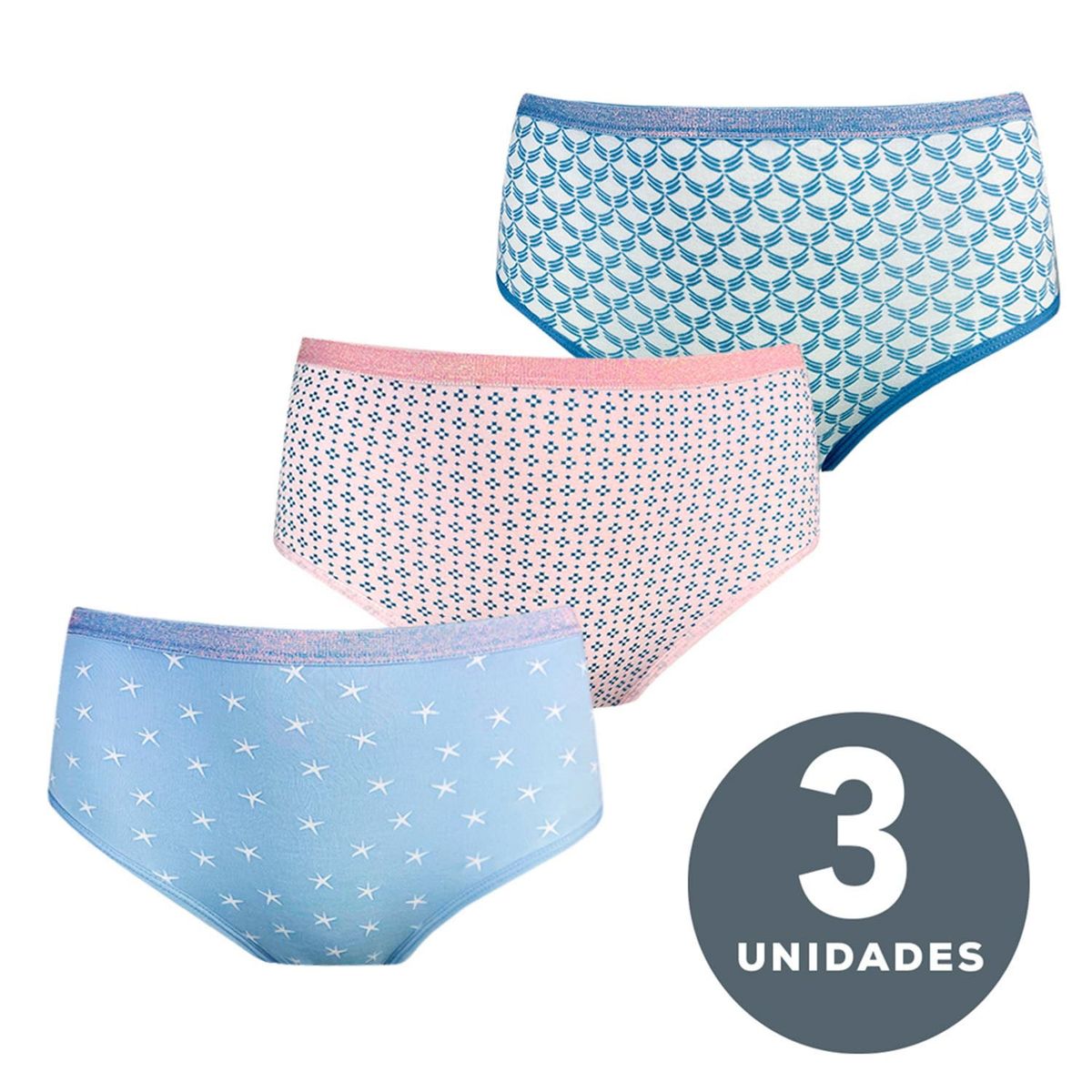 TAIS - Tais Calzón 3 Piezas Algodón Niña