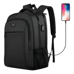 GENERICO - Mochila Notebook Phantom 25 L Impermeable Antirrobo con USB Negro