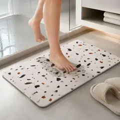 OEM - Alfombra Baño Ultra Absorvente Diatomita Piedra Diseños - Beige