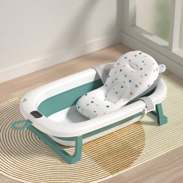 Banera Plegable Bebe + Malla + Termometro Banera Digital