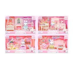 DREAMY - Set de Conejos con Accesorios Hogar Feliz
