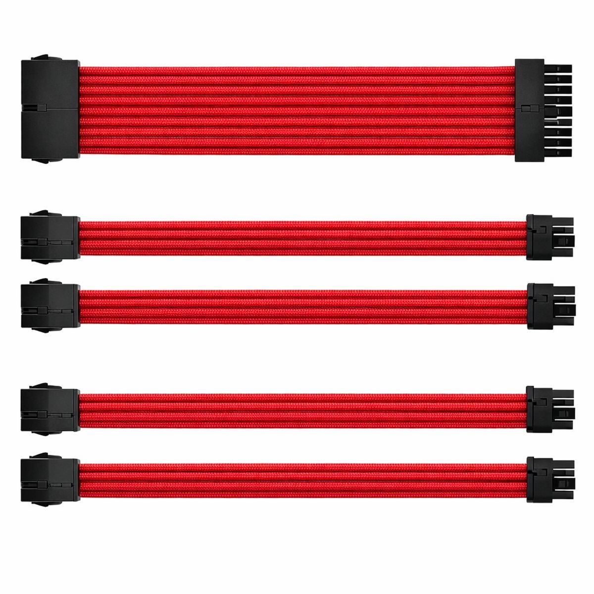 GENERICO - Kit Extensión Cables PSU PC Gamer  ATX 24Pin + CPU 4+4 + GPU 6+2 Sleeved