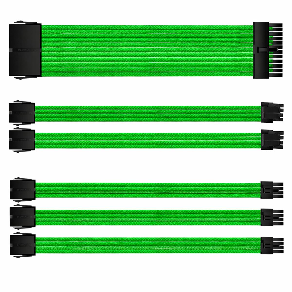 GENERICO - Kit Extensión Cables PSU PC Gamer  ATX 24Pin + CPU 4+4 + GPU 6+2 Sleeved