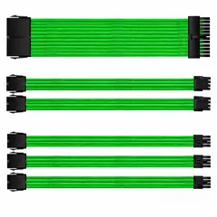 GENERICO - Kit Extensión Cables PSU PC Gamer ATX 24Pin + CPU 4+4 + GPU 6+2 Sleeved