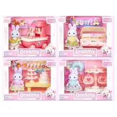 DREAMY - Set de Conejos con Accesorios Escenarios