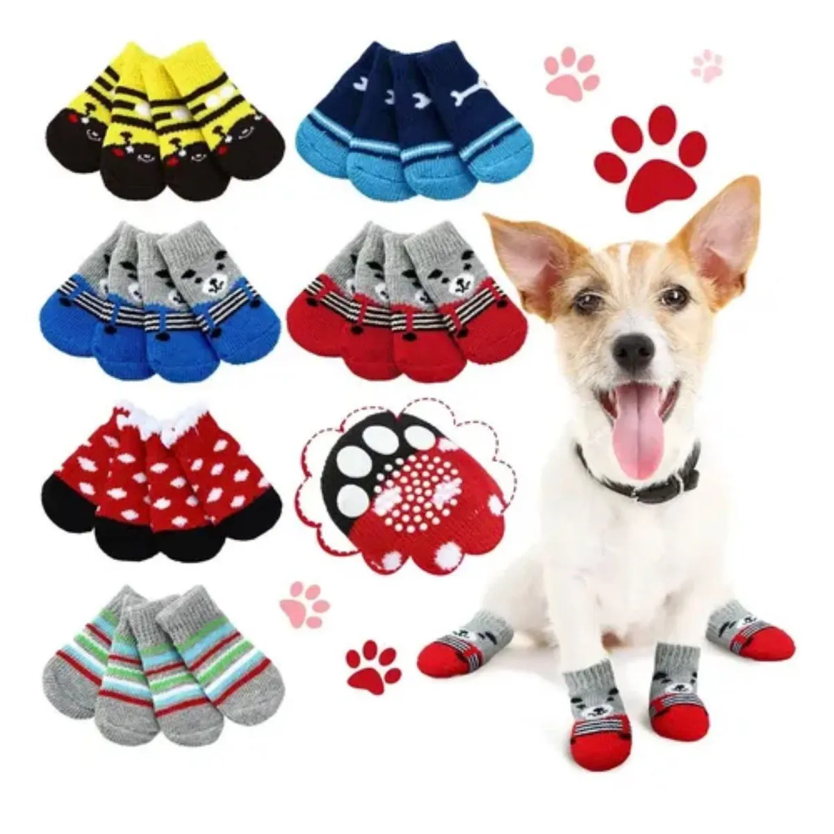 GENERICO - Calcetines Antideslizantes para Perros talla L