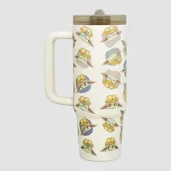 DISNEY - TERMO O MUG TERMICO 30OZ BABY YODA GROGU BEIGE STAR WARS