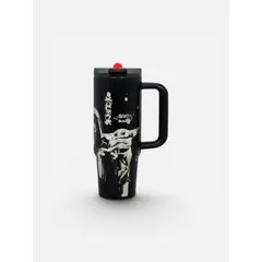 DISNEY - TERMO O MUG TERMICO 30OZ BABY YODA GROGU Y MANDALORIAN BLACK STAR WARS