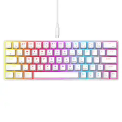 T WOLF - Teclado Mecánico T-wolf T30 Rgb 63 Teclas Bluetooth + Usb