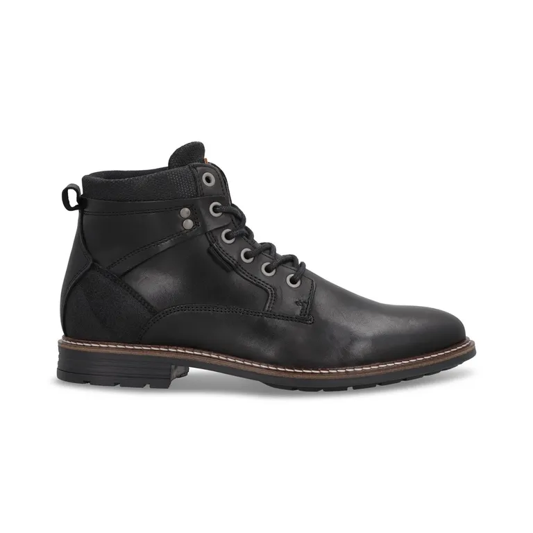 Botines Casual Urbano Hombre Cuero Raven Negro