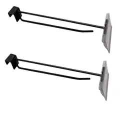 GENERICO - Set 20 Ganchos Doble para Barra Negro 35cm 6mm