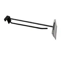 GENERICO - Pack 20 Ganchos Doble para Barra Negro 30cm