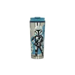 DISNEY - MUG METALICO BABY YODA GROGU Y MANDALORIAN 450 ML STAR WARS