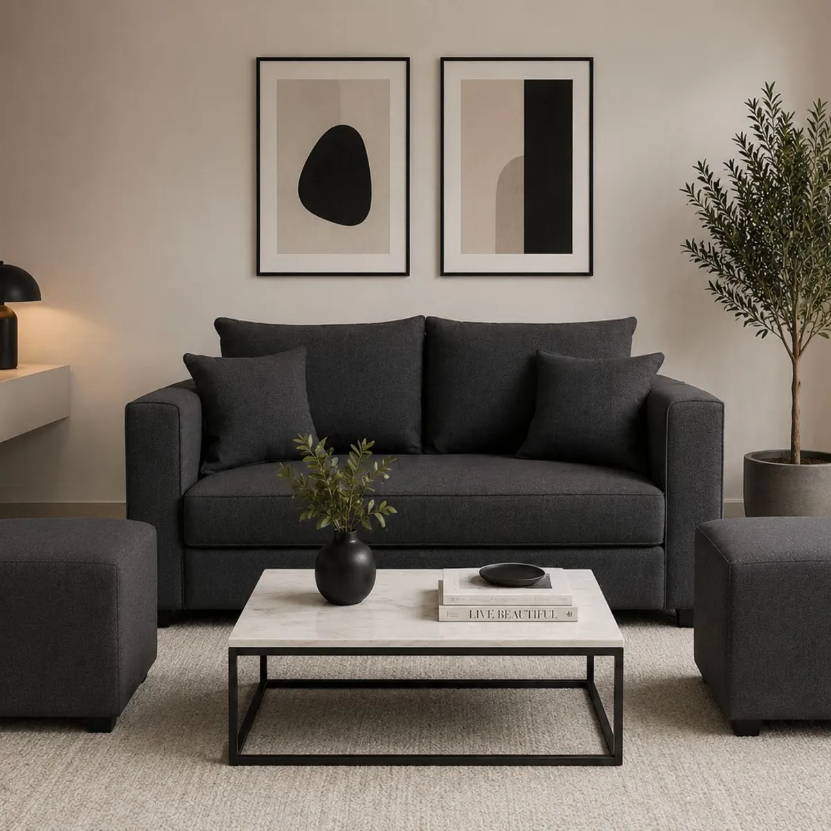 CONSTRUCSOFA - Sofa Aurelia 2c 2 puff