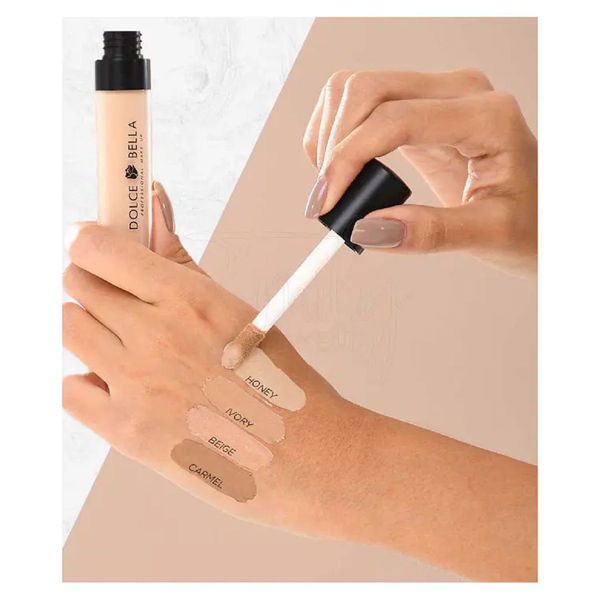 DOLCE BELLA - Corrector Dolce Bella Líquido Tono Beige, Cobertura Media y Acabado Natural