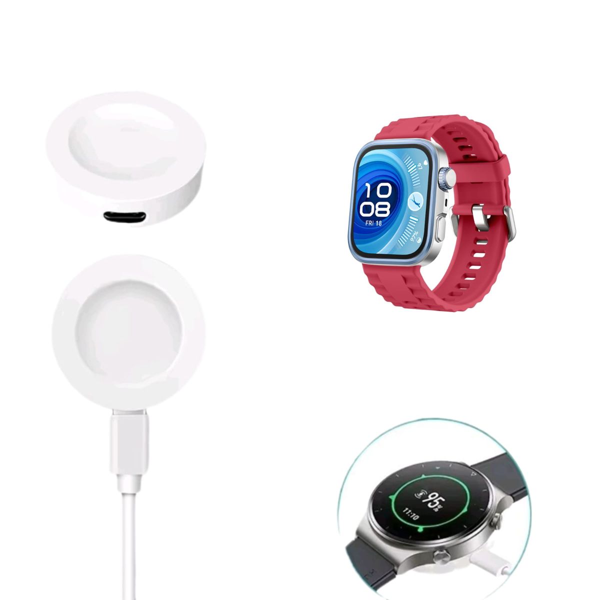GENERICO - CARGADOR Compatible HUAWEIWATCH Gt6 Gt5 Fit 5 Pro 3-4 Usb-c