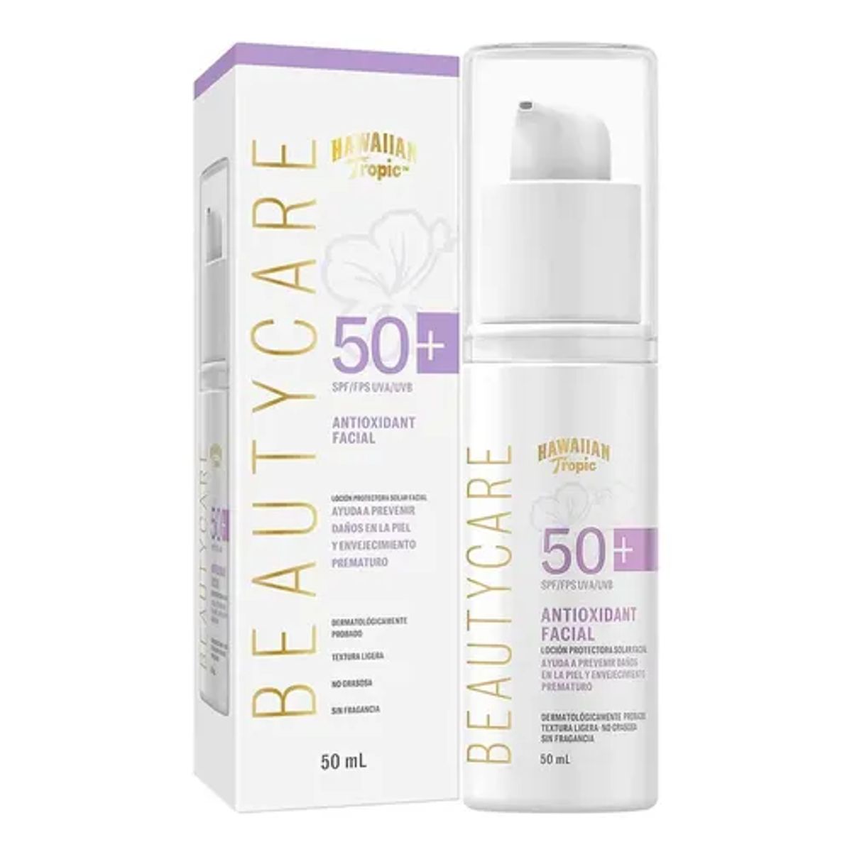 HAWAIIAN TROPIC - Protector Solar Facial Antioxidante Beauty Care 50 Fps