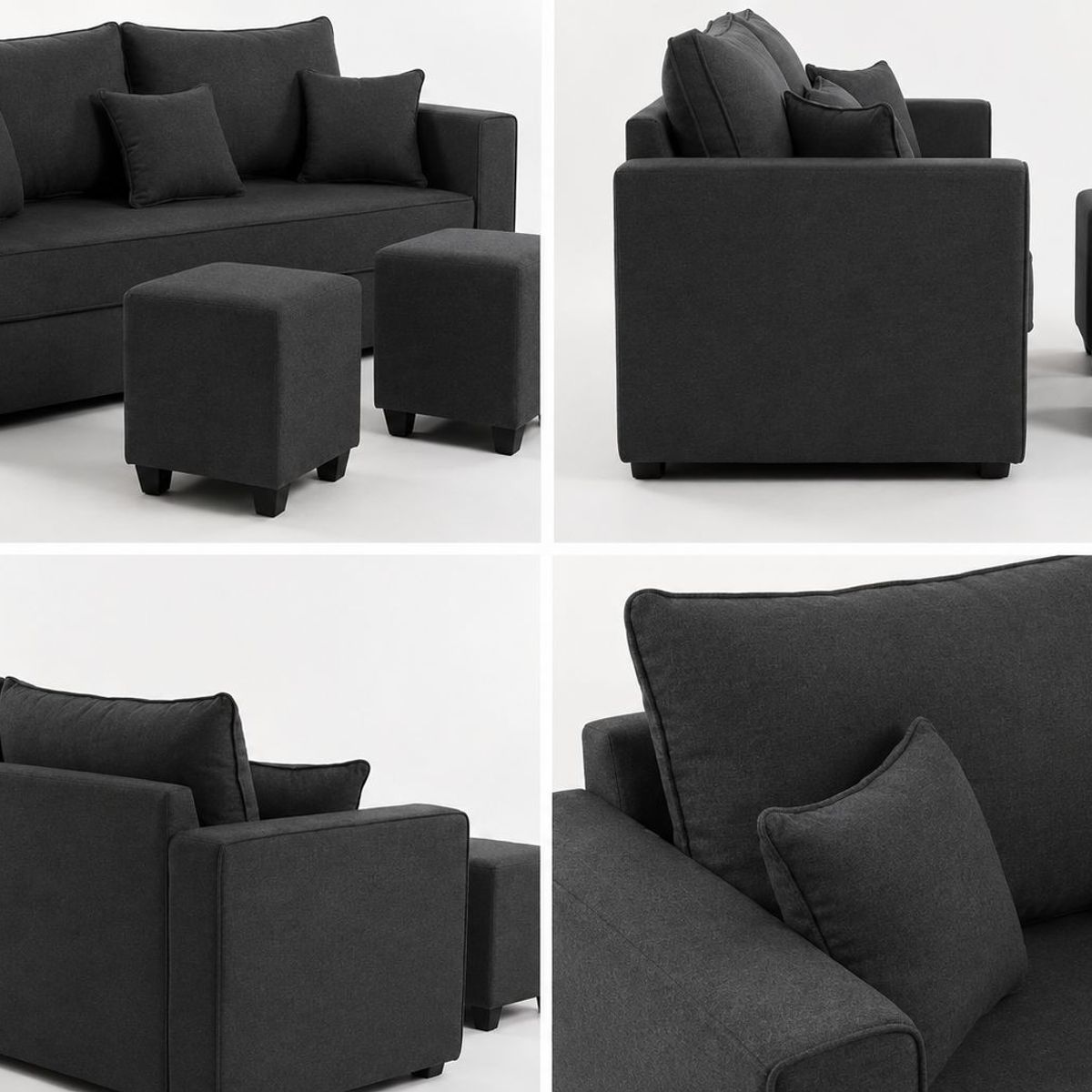 CONSTRUCSOFA - Sofa Aurelia 3 cuerpos 2 puff