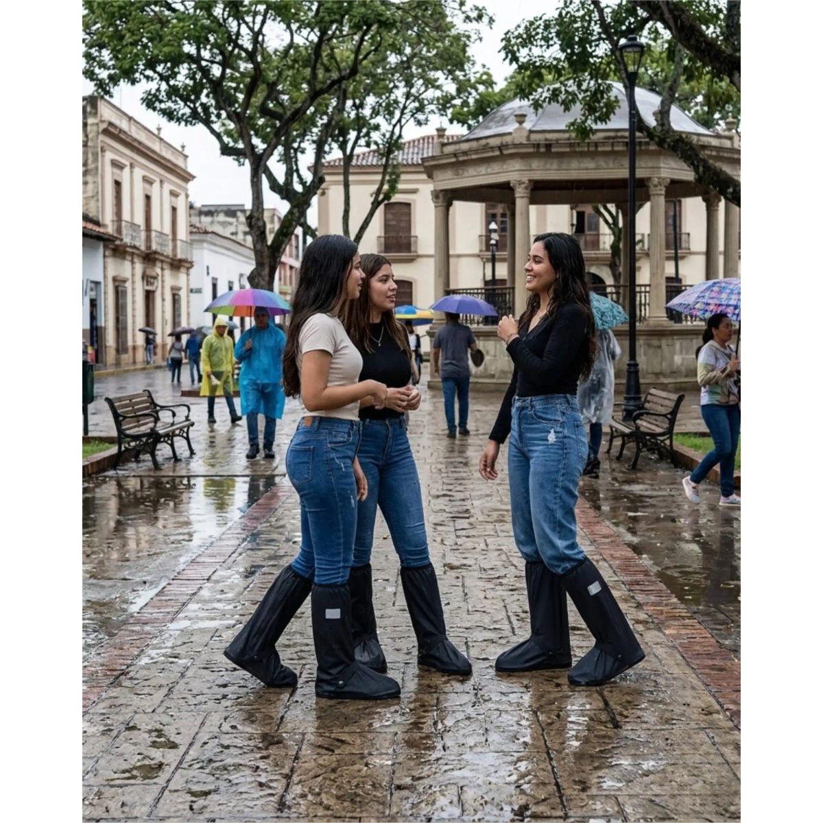 GENERICO - Juego De 2 Protectores De Calzado Impermeables Para Lluvia Talla XXL