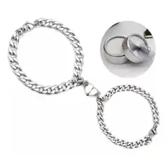 GENERICO - Pulseras Para Parejas Con Imán Corazón Regalo De Amor