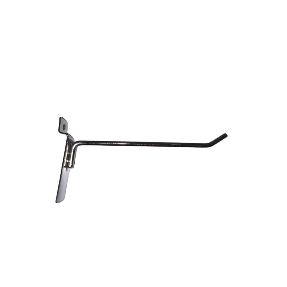 GENERICO - Pack 20 Ganchos Cromado para Panel Ranurado 15 cm