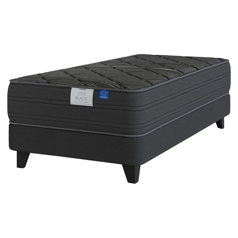 FLEX Cama Europea Black 1.5 Plazas X 2.00Mt