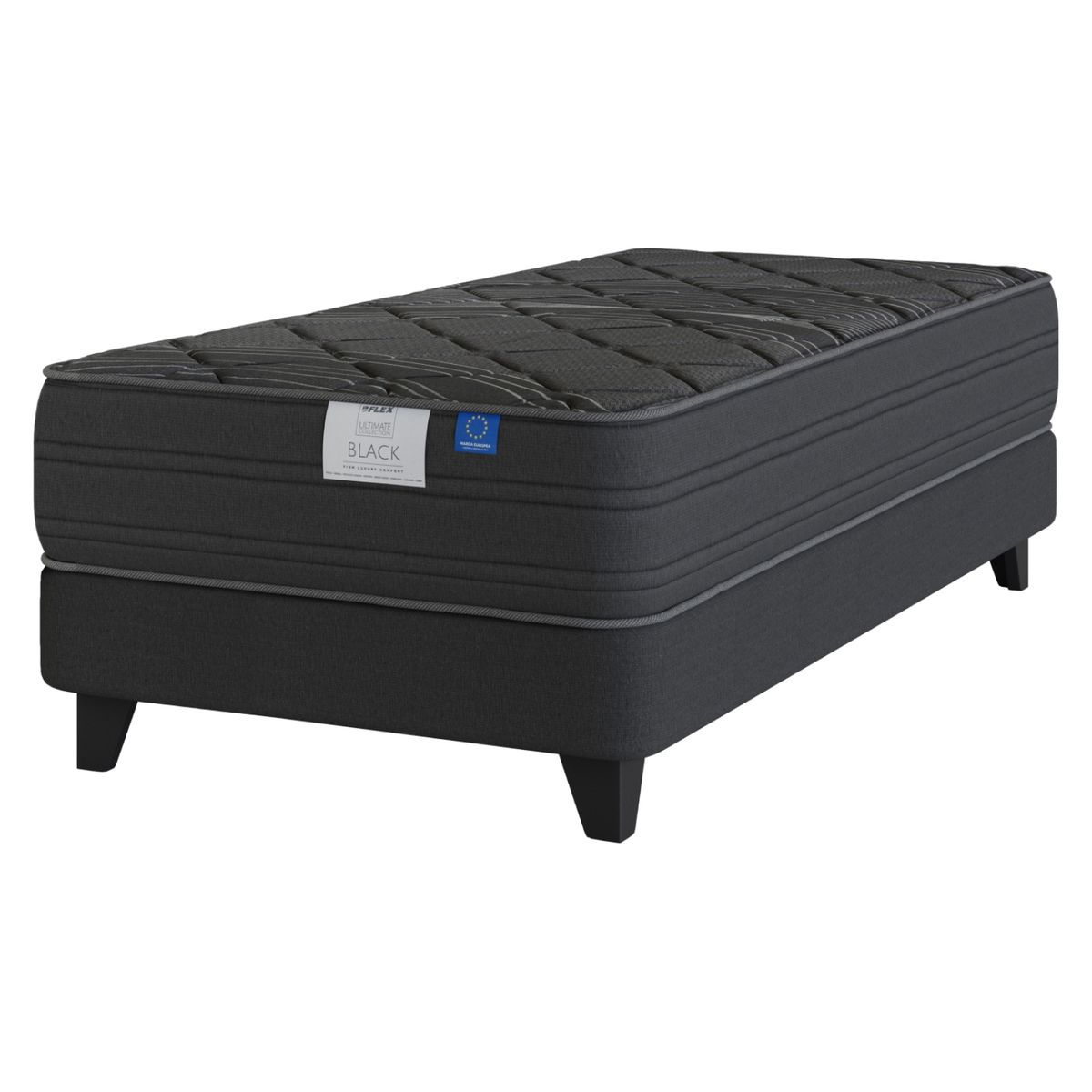 FLEX - Cama Europea Black 1.5 Plazas X 2.00Mt Flex