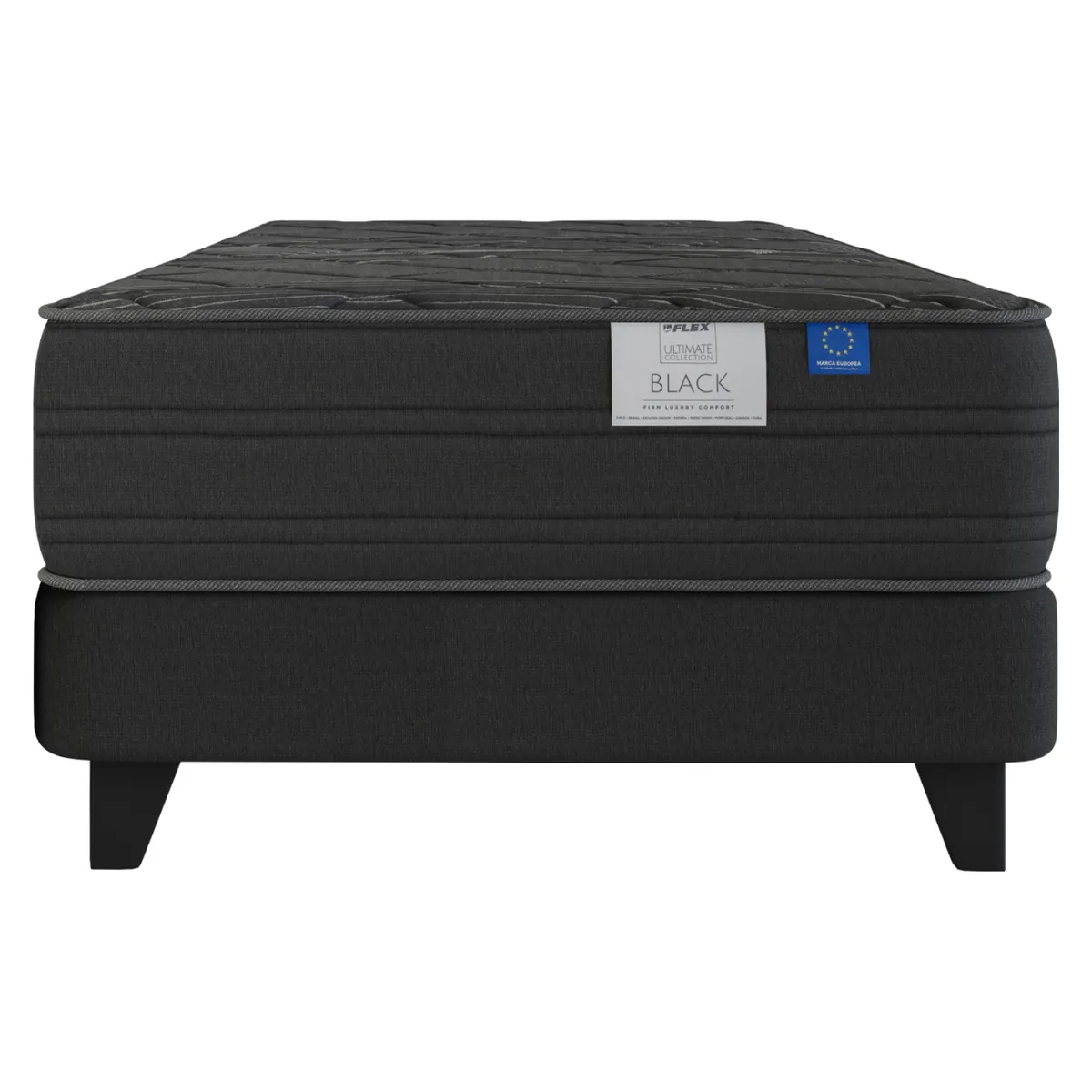 FLEX - Cama Europea Black 1.5 Plazas X 2.00Mt Flex