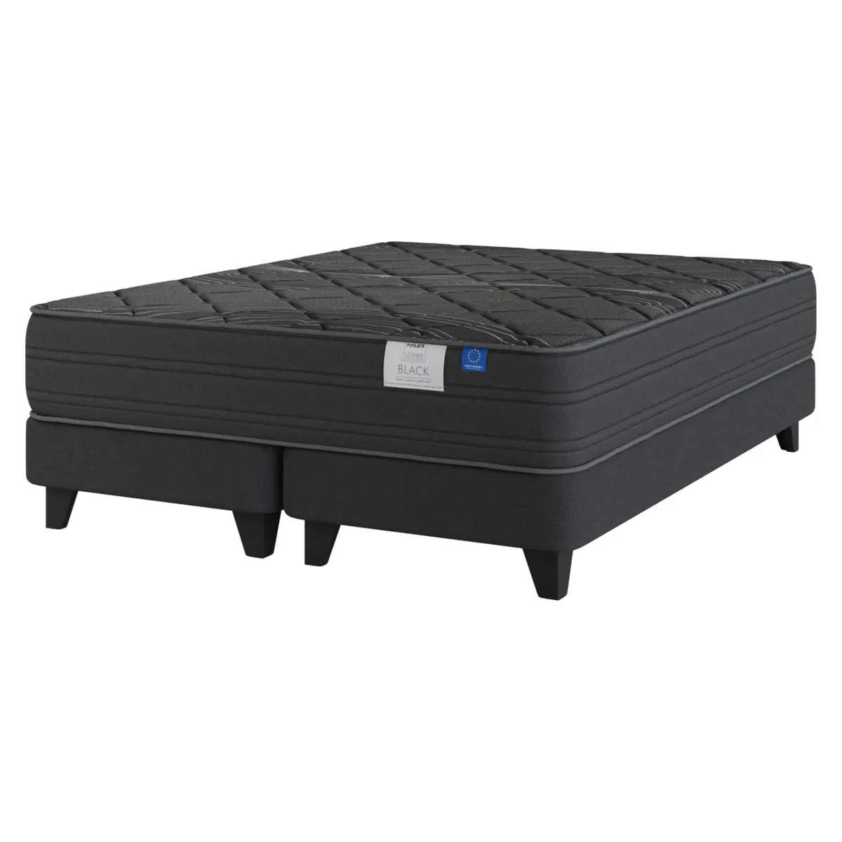 FLEX - Cama Europea Black King X 2.00Mt Base Dividida Flex