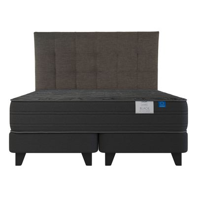 Imagen 2 del producto Cama Europea Black 2 Plazas + Respaldo Desing