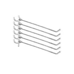 GENERICO - Set 20 Ganchos de Metal para Panel Perforado 25cm