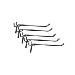 GENERICO - Pack 20 Ganchos de Metal para Panel Perforado 20cm