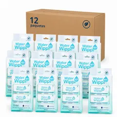 GENERICO - Caja 12 Toallitas Húmedas Wippi 99% Water 12x64 unid. Bio