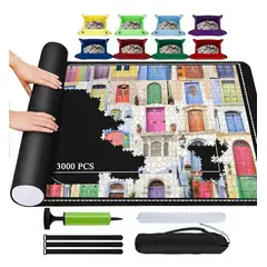 KUANGYE - Mat Para Puzzles 3000 Piezas Manta Rompecabezas 55 x 39 inch