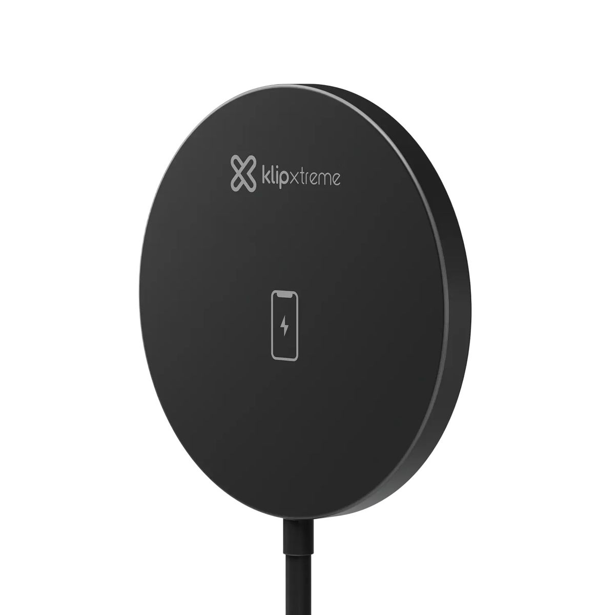 KLIP XTREME - Klip Xtreme KDC-010 Cargador Inalámbrico Magnético 15W, Base MagSafe, Cargador Qi USB-C, Carga Rápida para iPhone, AirPods y Audífonos TWS
