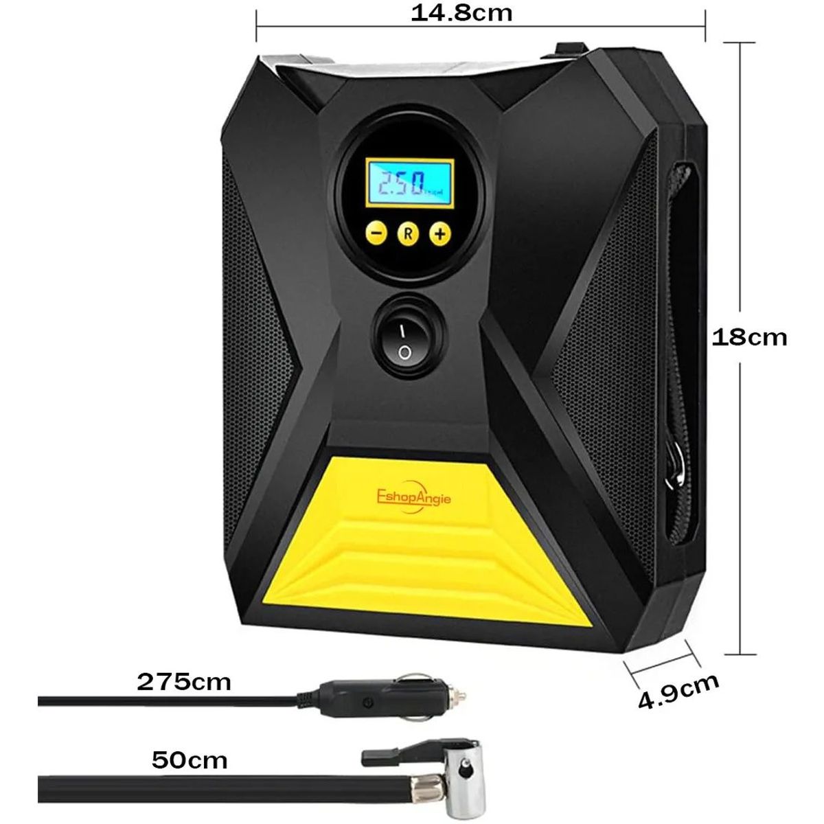 LG - Compresor Aire Auto Digital 12V Portátil Calgary  300PSI con Apagado Automático