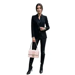 KATE SPADE - Cartera Trefoil Flower Cuero Rosa