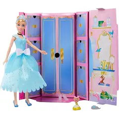 PRINCESA - Muñeca de Cenicienta y amiga misteriosa con 12 modas sorpresa