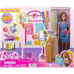 BARBIE - Boutique Diseña y Vende Muñeca Morena con Tienda de Ropa