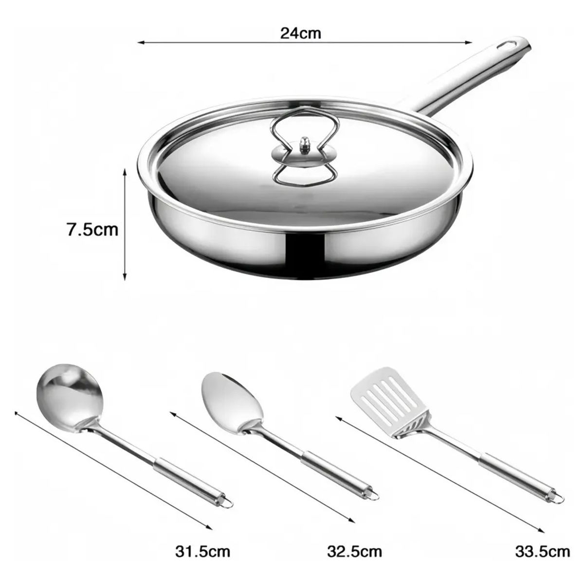 VIDA BUENAS - Bateria Cocina Cacerolas 15 Piezas Juego De Ollas Acero Inox