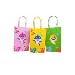 GENERICO - Pack 12 Bolsas de Regalo Baby Shark