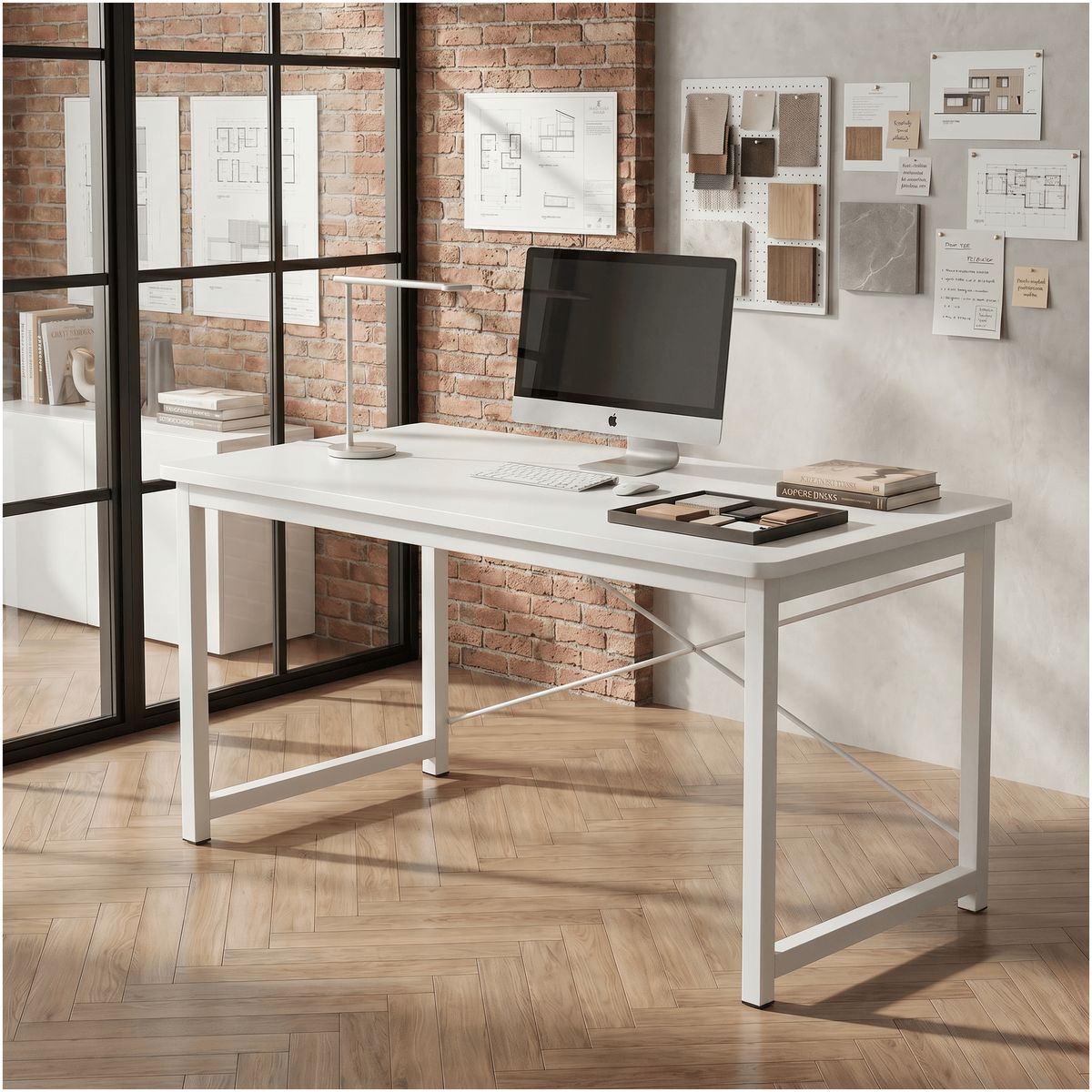 HOMER DESIGN - Escritorio Moderno Luciana Oficina Madera 100x60x75cm