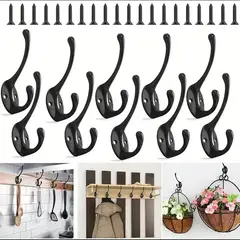 GENERICO - 20Pcs Ganchos Colgadores De Pared Con Tornillos Para Colgar
