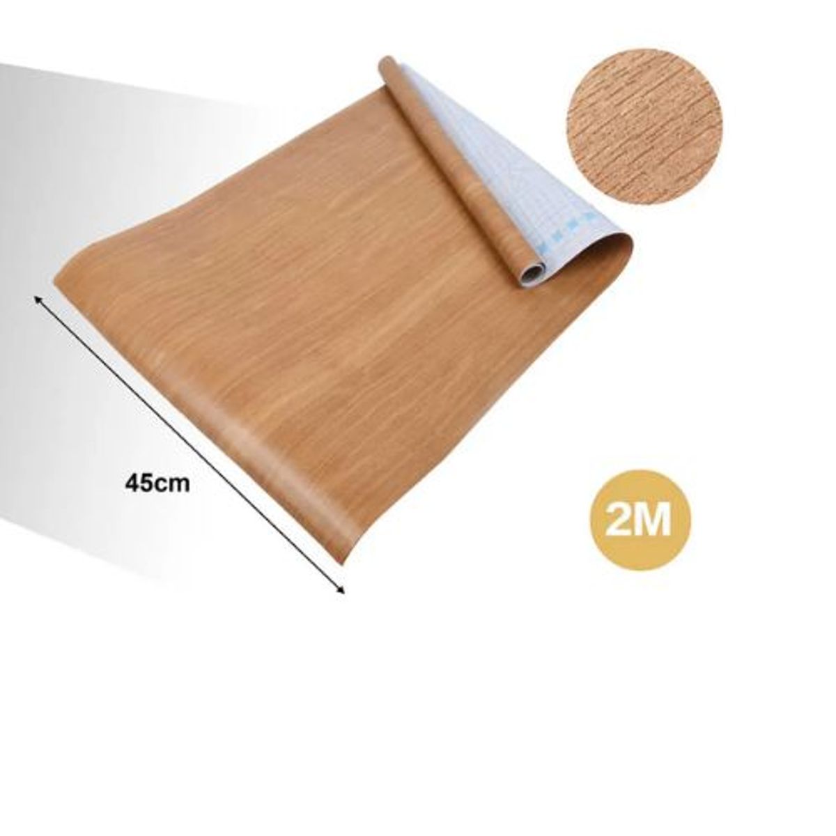 GENERICO - PAPEL ADHESIVO DECOMURAL 2M X 45CM MARRON CLARO