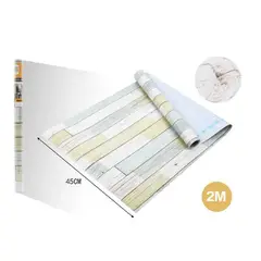 GENERICO - PAPEL ADHESIVO DECOMURAL 2M X 45CM TABLAS BLANCAS