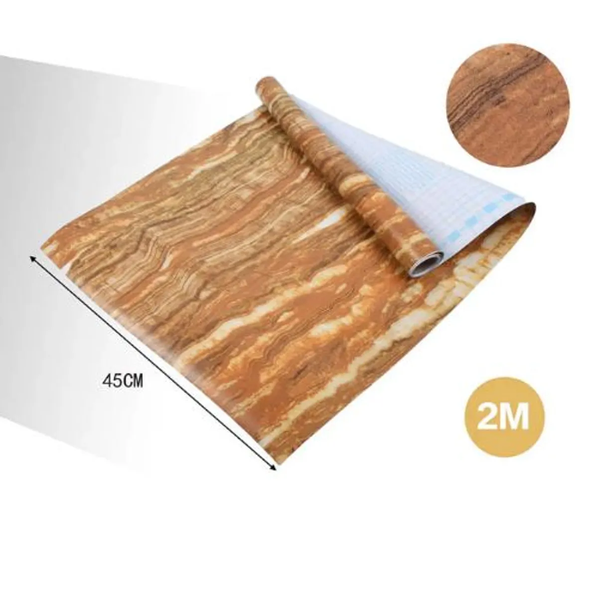 GENERICO - PAPEL ADHESIVO DECOMURAL 2M X 45CM ESTILO MADERA