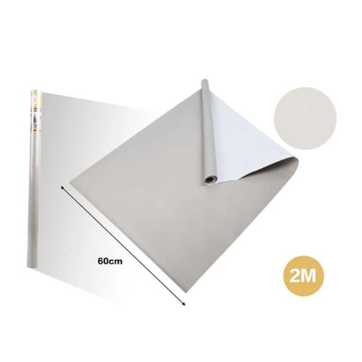GENERICO - PAPEL ADHESIVO DECOMURAL 2M X 60CM GRIS