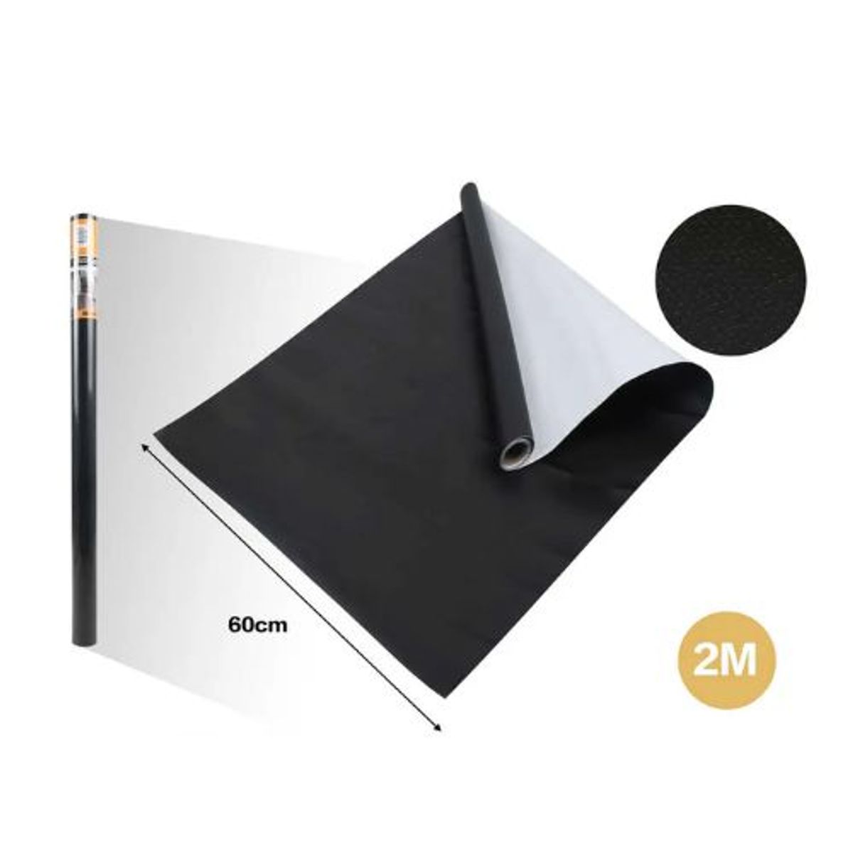 GENERICO - PAPEL ADHESIVO DECOMURAL 2M X 60CM NEGRO